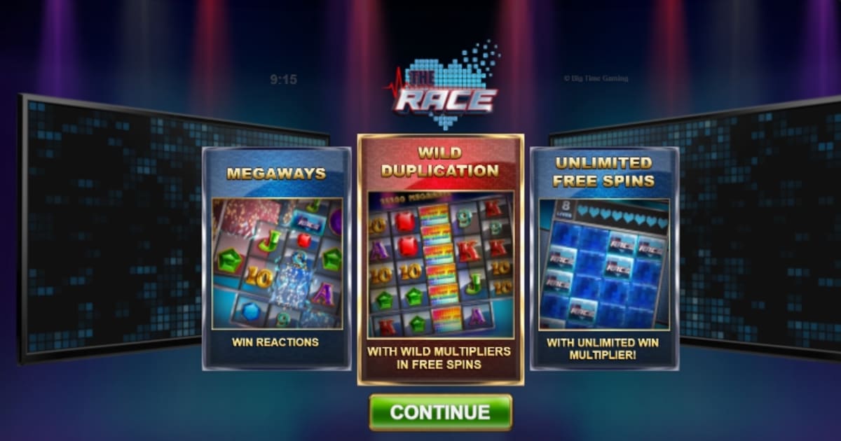 Big Time Gaming Releases Action-Packed The Race Megaways Slot